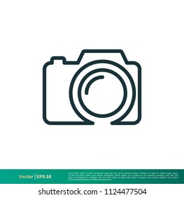 Camera Icon Vector Logo Template Illustration Design. Vector EPS 10.