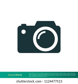 Camera Icon Vector Logo Template Illustration Design. Vector EPS 10.