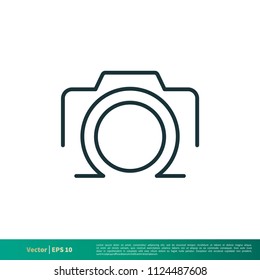 Camera Icon Vector Logo Template Illustration Design. Vector EPS 10.