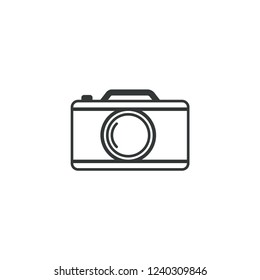 camera icon vector logo template