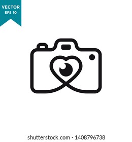 camera icon vector logo template 