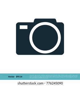 Camera Icon Vector Logo Template Illustration Design. Vector EPS 10.