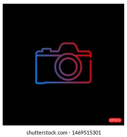 Camera Icon Vector on black background.vector design