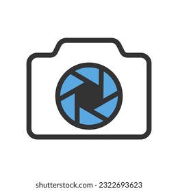 Camera icon vector on trendy design