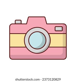 Camera icon vector on trendy style for design and print.