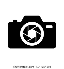 camera icon vector on white background
