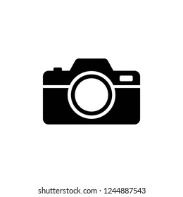 camera icon vector on white background