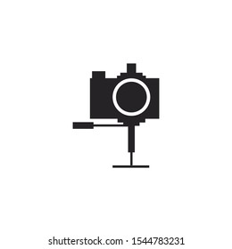 camera icon vector on a white background
