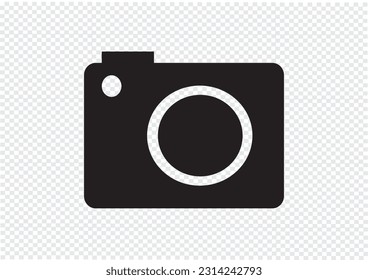 camera icon vector on white background
