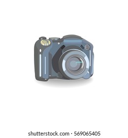 Camera icon vector on white background. 