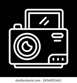 camera icon vector outline design