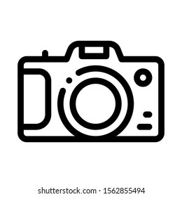 Camera Icon Vector. Outline Camera Sign. Isolated Contour Symbol Illustration