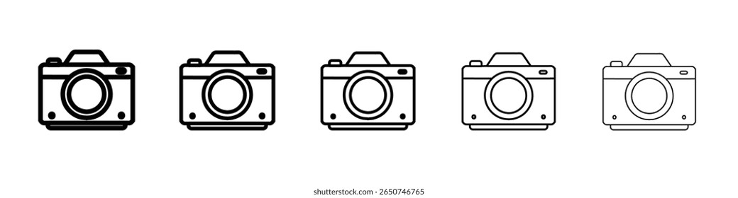 camera icon vector outline symbol or illustration
