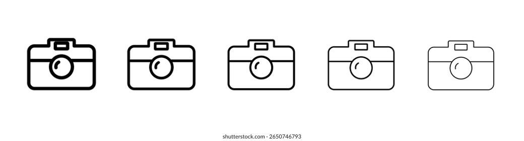ícone da câmera vetor símbolo ou ilustração de contorno