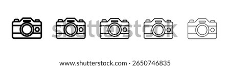camera icon vector outline symbol or illustration