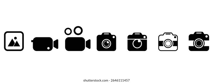 Camera icon vector. photo camera icon black vector eps10.