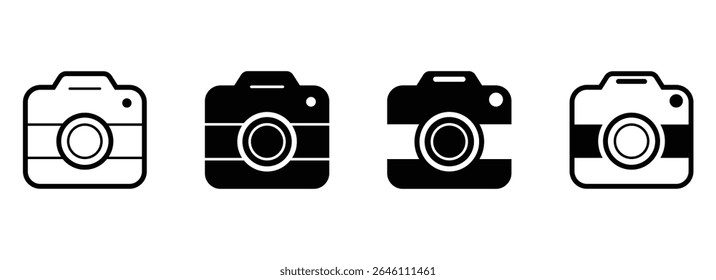 Camera icon vector. photo camera icon black vector eps10.