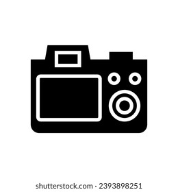 Camera icon vector. Photo illustration sign. Photo studio symbol or logo.