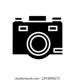 Camera icon vector. Photo illustration sign. Photo studio symbol or logo.