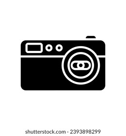 Camera icon vector. Photo illustration sign. Photo studio symbol or logo.