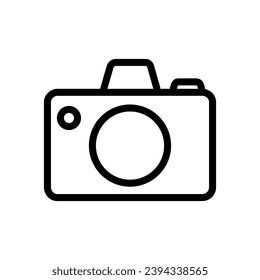 Camera icon vector. Photo illustration sign. Photo studio symbol or logo.
