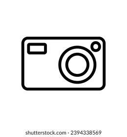 Camera icon vector. Photo illustration sign. Photo studio symbol or logo.
