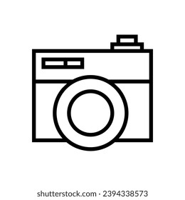 Camera icon vector. Photo illustration sign. Photo studio symbol or logo.