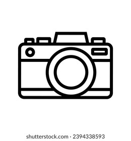 Camera icon vector. Photo illustration sign. Photo studio symbol or logo.