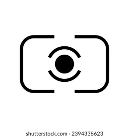 Camera icon vector. Photo illustration sign. Photo studio symbol or logo.