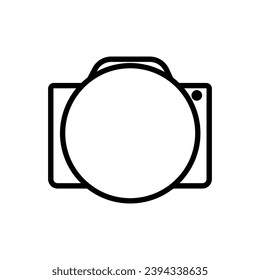 Vector de icono de cámara. Signo de ilustración fotográfica. Símbolo o logotipo del estudio fotográfico.