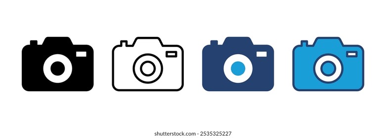 Camera icon vector. photo camera icon. camera photography icon.