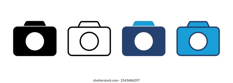 Camera icon vector. photo camera icon. camera photography icon.