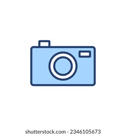 Vector de icono de cámara. símbolo y signo de la cámara fotográfica. icono de la fotografía.