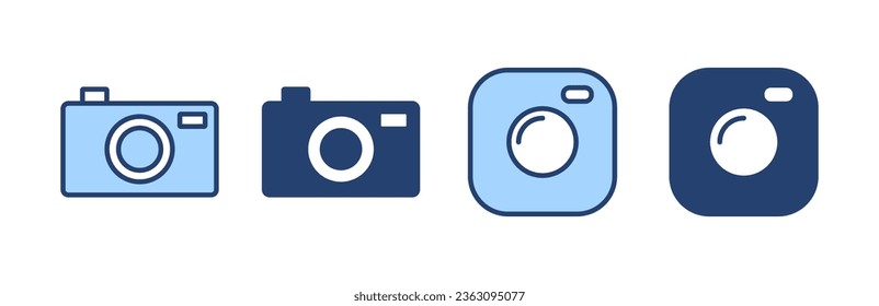 Camera icon vector. photo camera sign and symbol. photography icon.