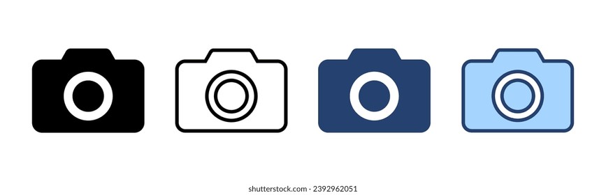 Camera icon vector. photo camera sign and symbol. photography icon.