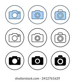 Camera icon vector. photo camera sign and symbol. photography icon.