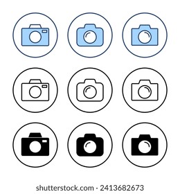 Camera icon vector. photo camera sign and symbol. photography icon.