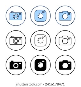Camera icon vector. photo camera sign and symbol. photography icon.