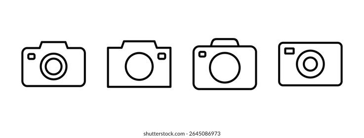 Icono de la cámara. Vector de la cámara fotográfica. Icono de la Fotografía.