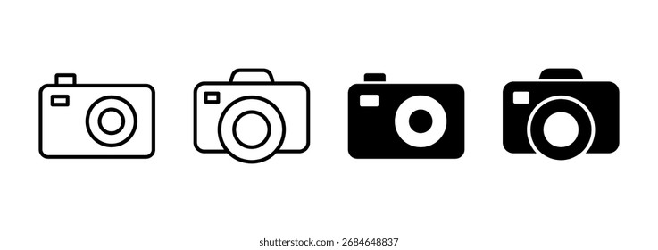 ícone da câmera vetor. símbolo e símbolo da câmera. ícone da fotografia.