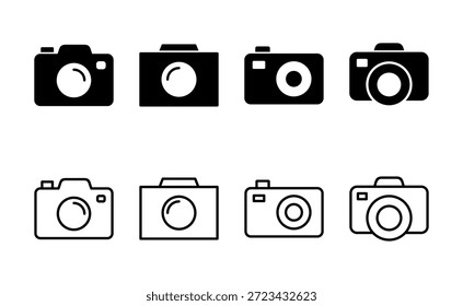 Icono de la cámara. Vector de la cámara fotográfica. Icono de la Fotografía.