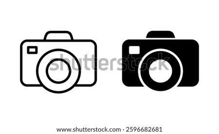 Camera icon vector. photo camera sign and symbol. photography icon.