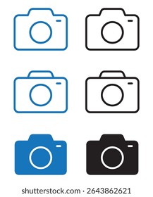 Camera icon vector. photo camera symbol icon vector. Camera solid and line icons. vector illustration. eps file.
