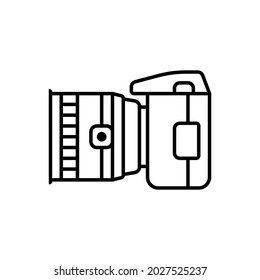 Vector de icono de cámara. Signo de ilustración fotográfica. Símbolo fotográfico o logotipo.