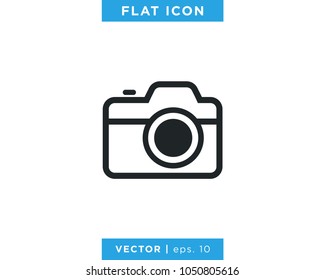 Camera Icon Vector For Photography Logo Design Template