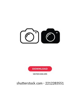 Camera icon vector. Photography sign