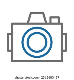 Camera icon vector, photography symbol. Concept of technology, media, and art.