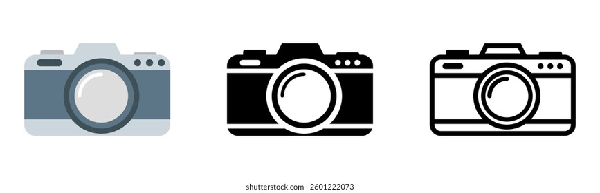 Camera Icon Vector, Photography Symbol, Digital Camera Clipart, Photo Capture Logo, Flat Camera Illustration, DSLR Icon, Photography App Symbol, Vintage Camera