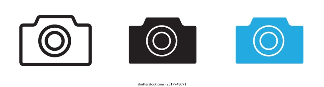 Vektorsatzgrafik des Kamerasymbols