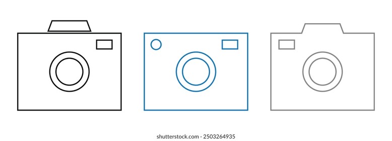 Camera icon. Camera icon vector set. Modern flat icon photo camera. Photography. Set of photo camera signs. Eps 10.
